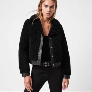 🔥 All Saints MADSEN SHEARLING JACKET